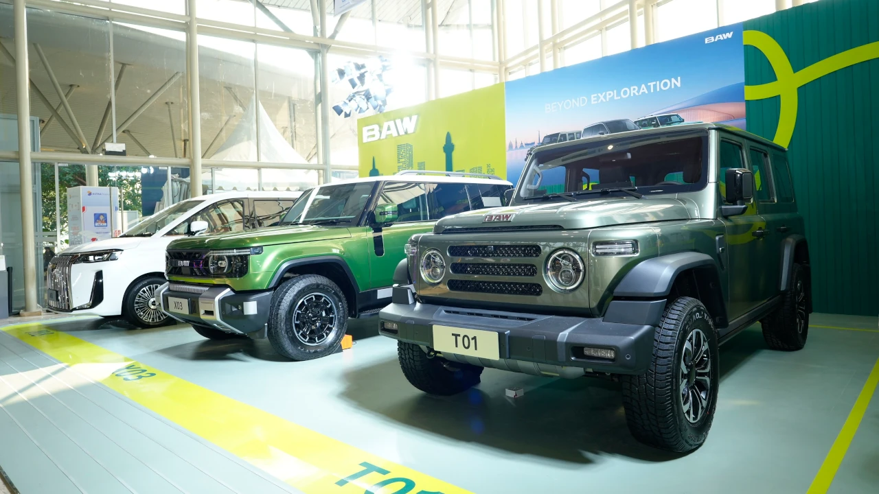 BAW vehicles representing the Chinese automotive brand’s expansion into Indonesia