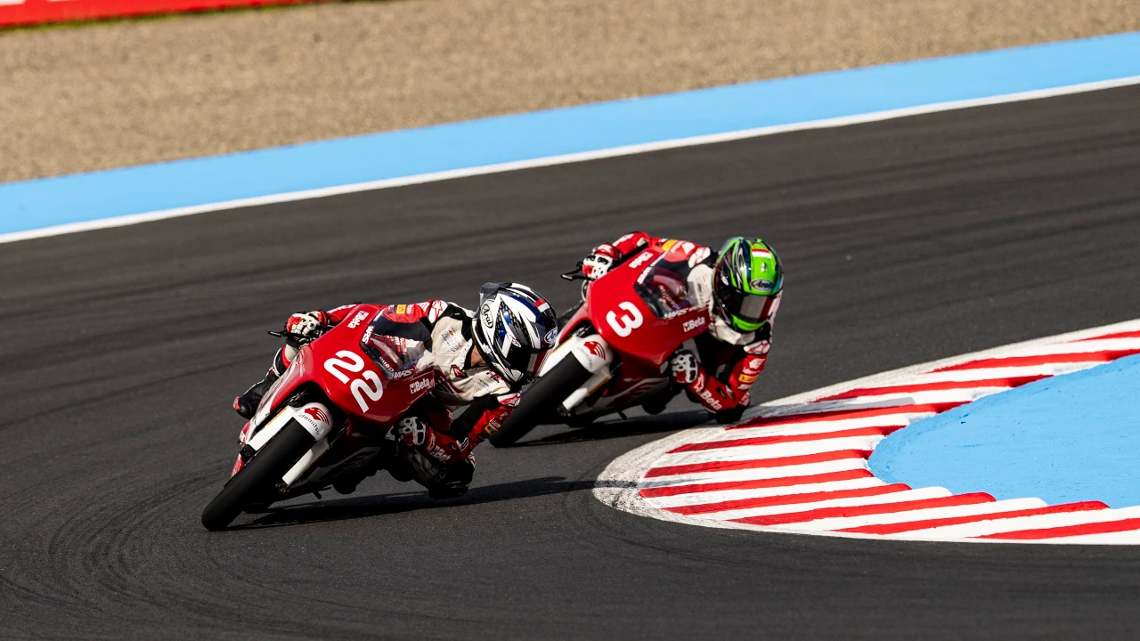 Indonesian young riders competing in the Idemitsu Moto4 Asia Cup at Mandalika